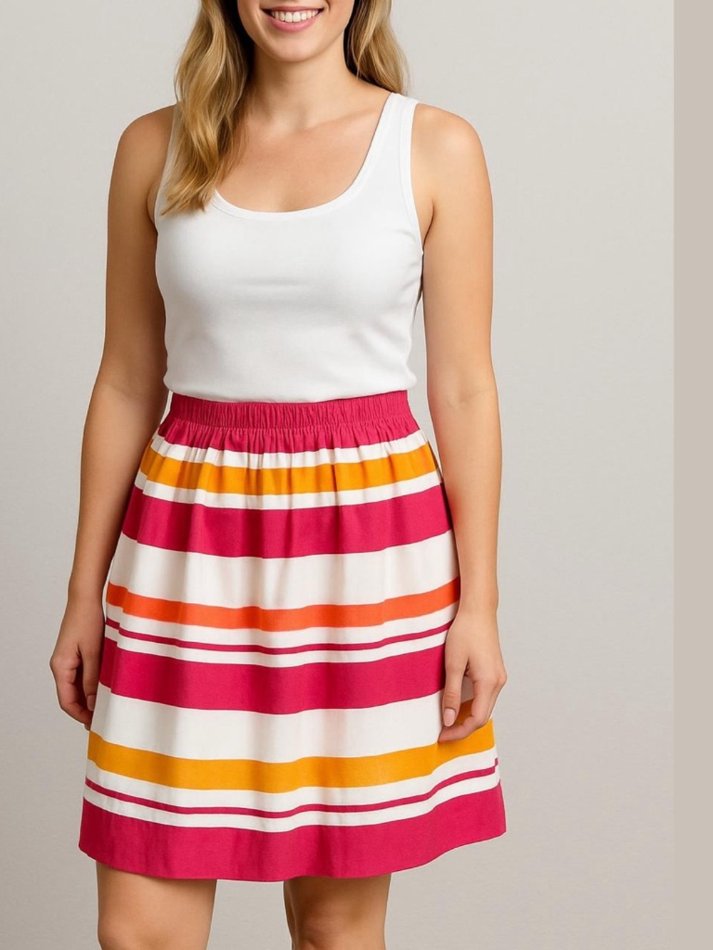 LORD & Taylor Mini Colourful Summer Spring Skirt with Pockets Size 10 NWT